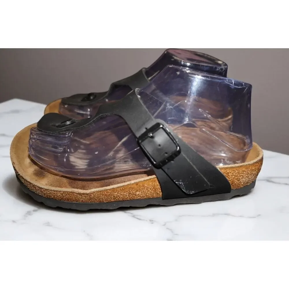 Birkenstock Gizeh Black Leather Sandals Women’s Size 37 (US 6-6.5) Germany
